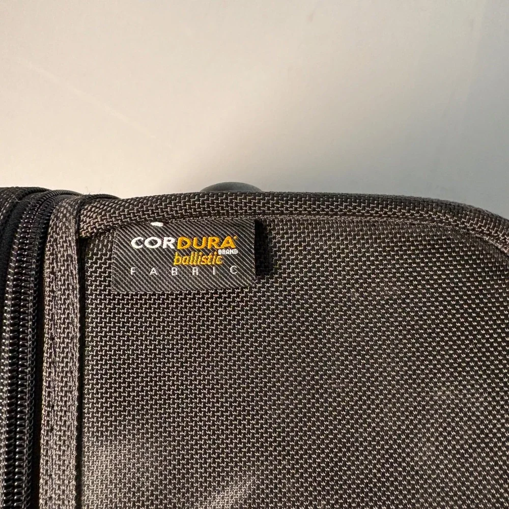 Kirkland Signature Black Cordura Ballistic Fabric Rolling Carry On Suitcase